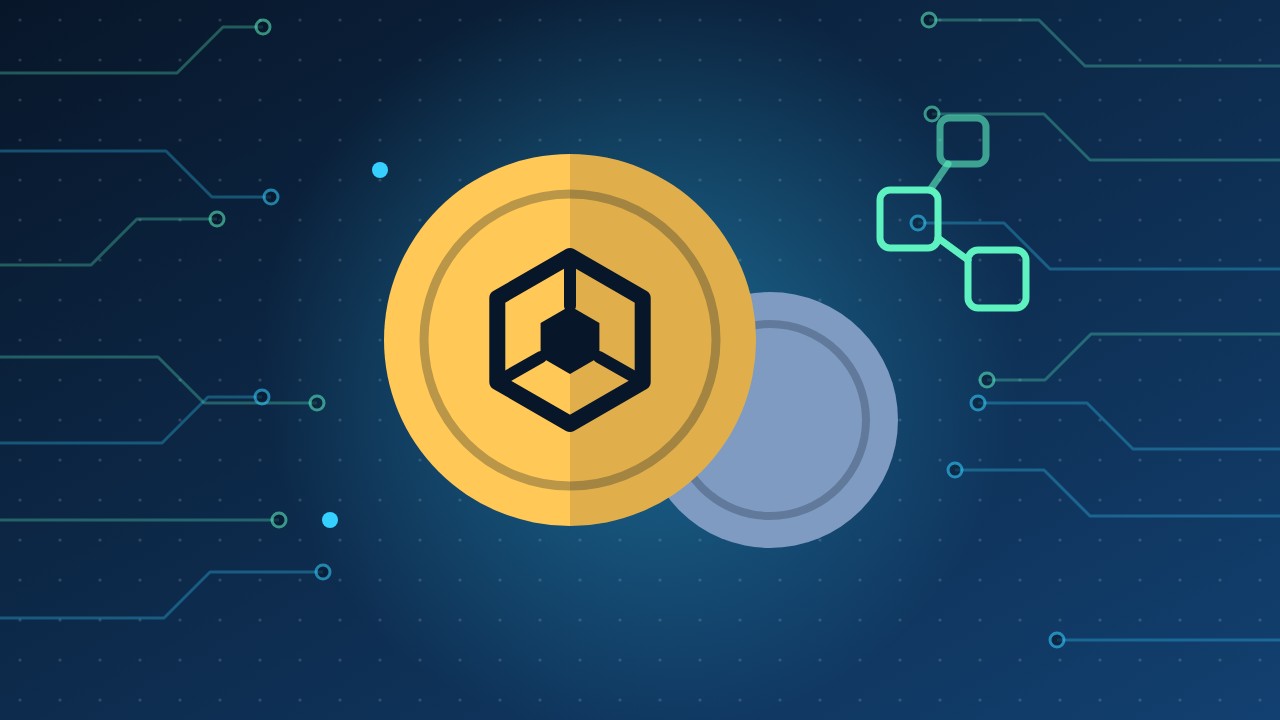 Illustration of digital coins