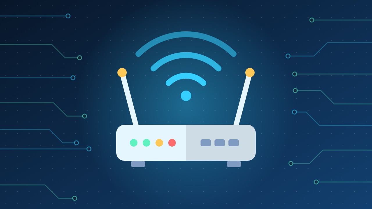 Illustration of a wireless router