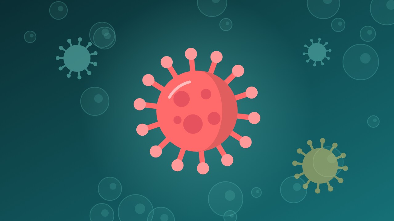 Illustration of a virus particle